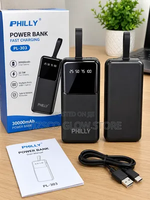 PHILLY PL-303 30000mAh Power Bank – Fast Charging,