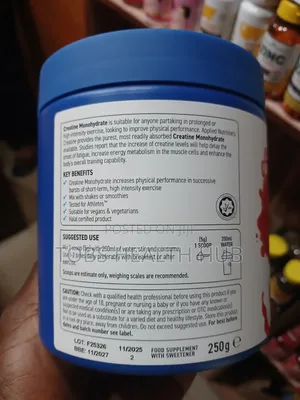 Applied Nutrition Creatine Monohydrate Strawberry & Raspberry Flavour.