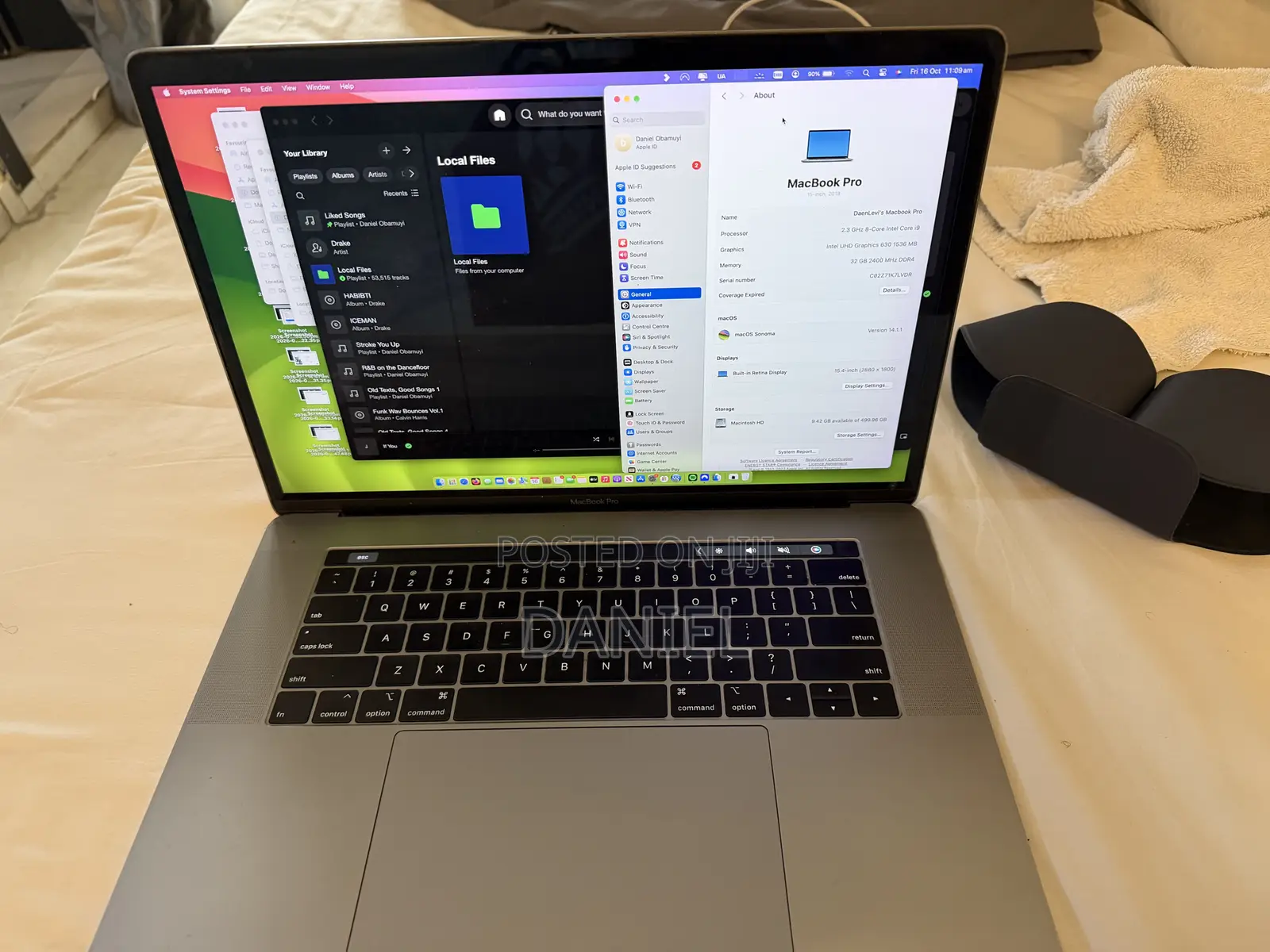 Laptop Apple MacBook Pro 2019 32GB Intel Core i9 SSD 512GB