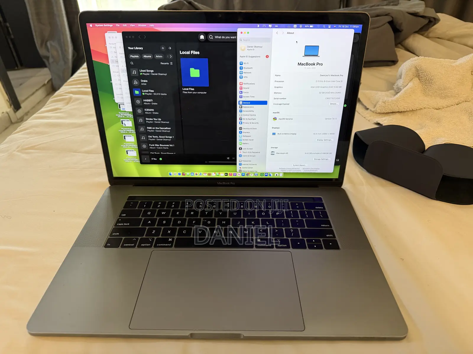 Laptop Apple MacBook Pro 2019 32GB Intel Core i9 SSD 512GB