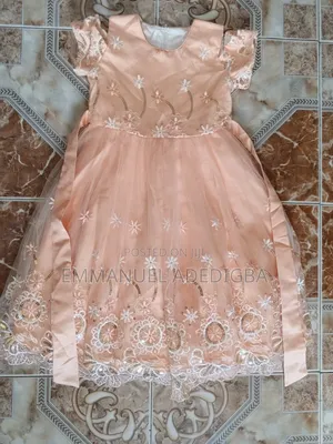 Brand New Peach Princess Party Dress for Girls (3–5 Years)