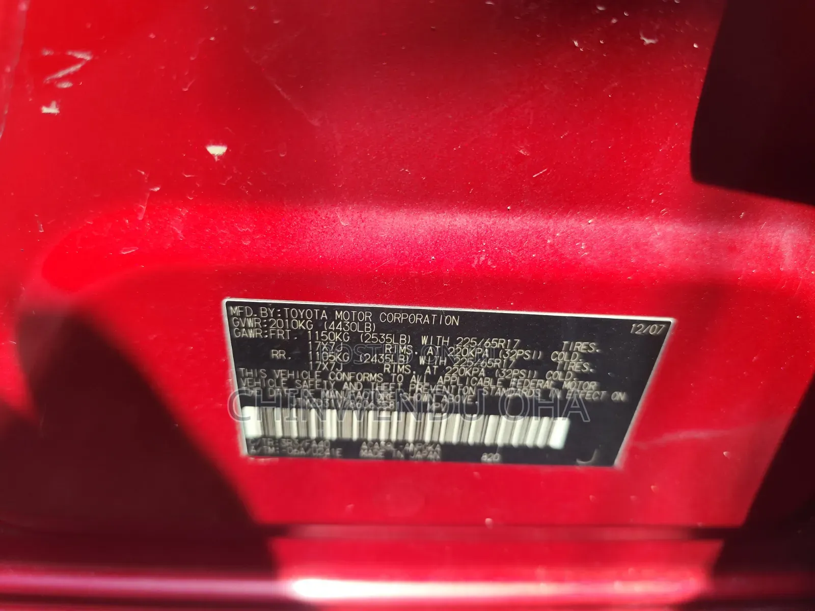 Toyota RAV4 2008 Red