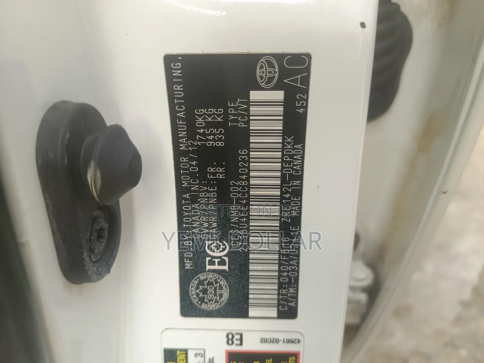 Toyota Corolla 2012 White