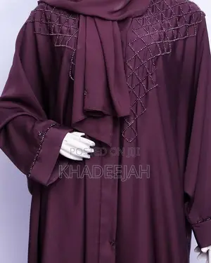 Handmade Beaded Abaya /Luxury Chippon Abaya Made in Kaduna