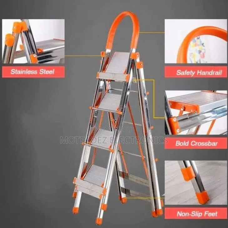 4 Layer 2in1 Heavy Duty Stainless Multipurpose Cloth Hanger/Ladder