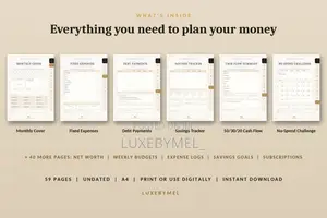 Digital Financial Planner – Budget, Save Money & Track Expenses