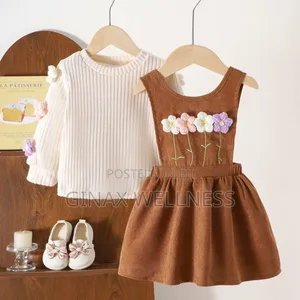 Baby Girls' 2-Piece Corduroy Pinafore Dress & Long Sleeve Top (9-12m)