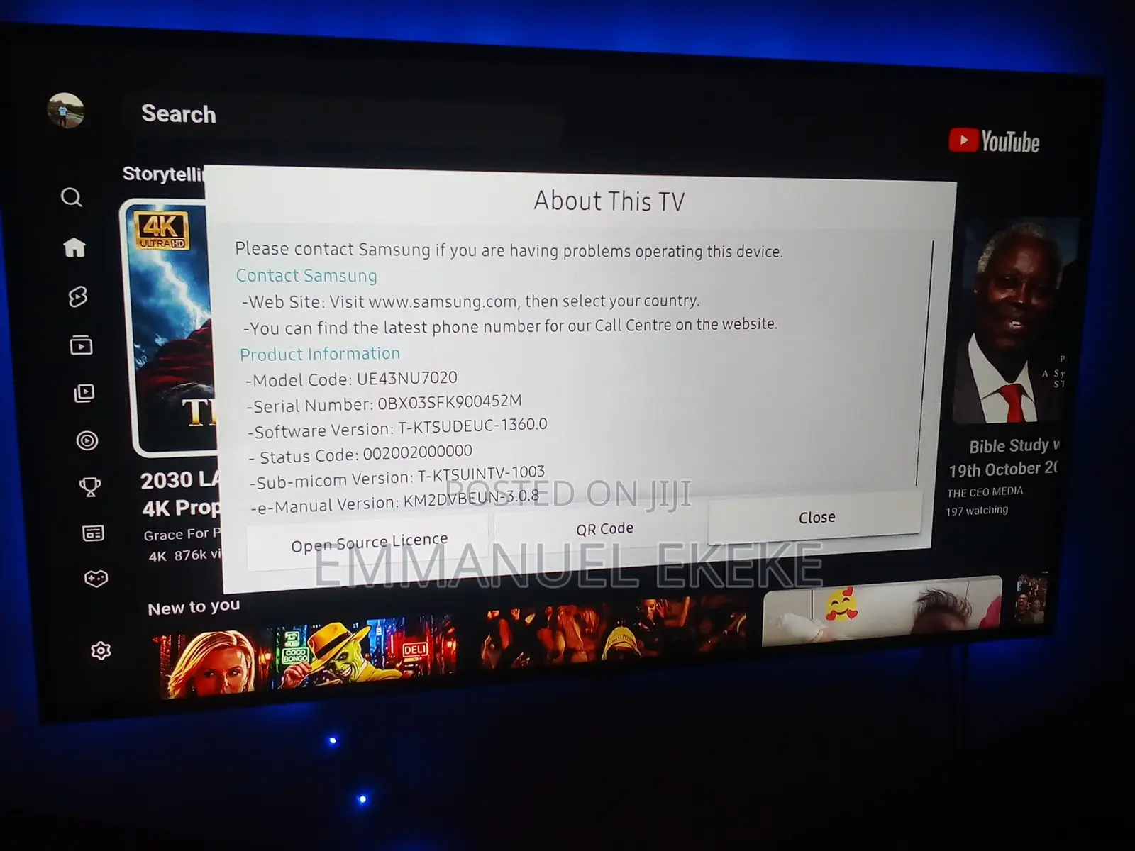 Samsung 43" 4K UHDTV