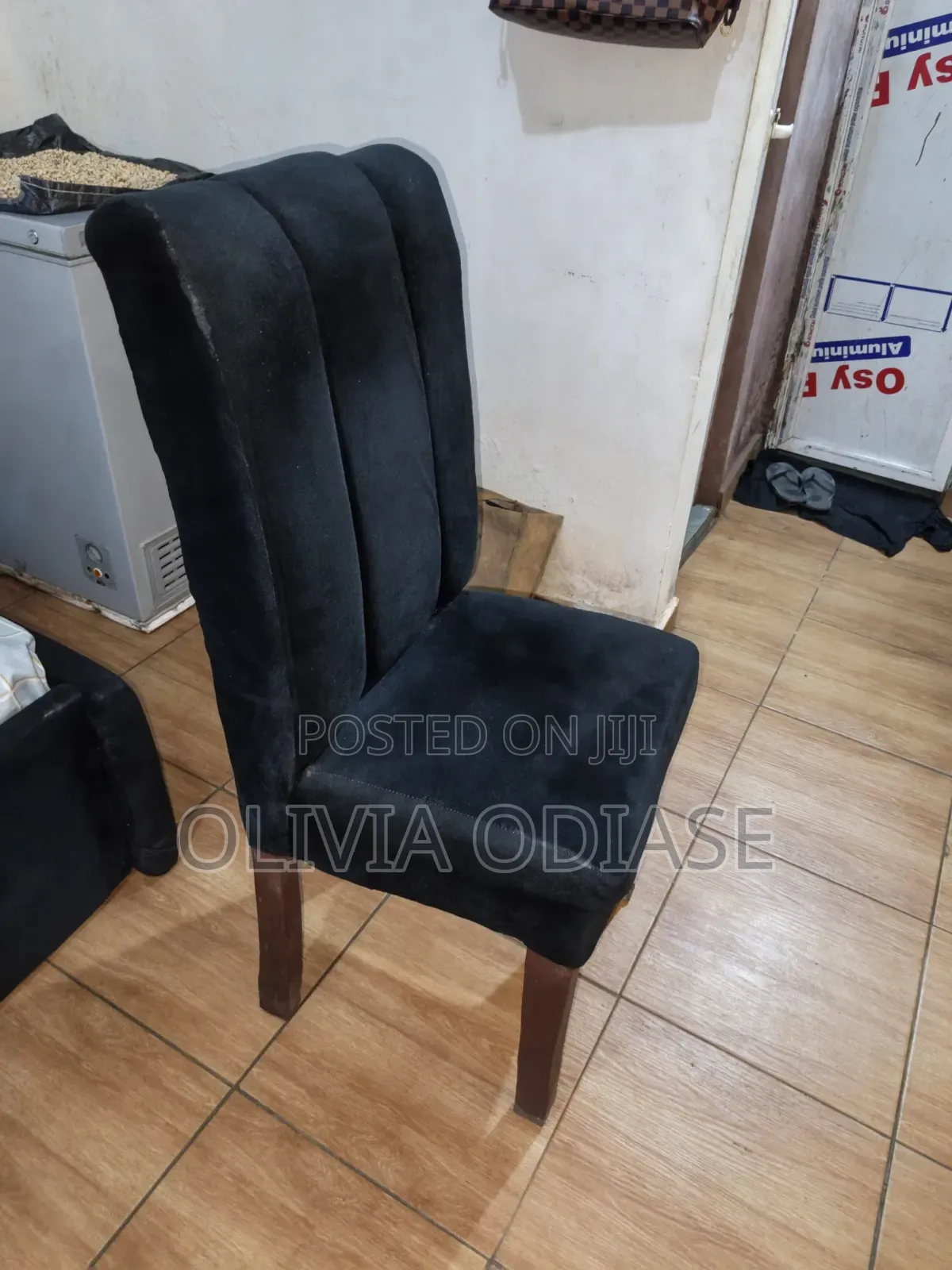 Black Velvet Chair