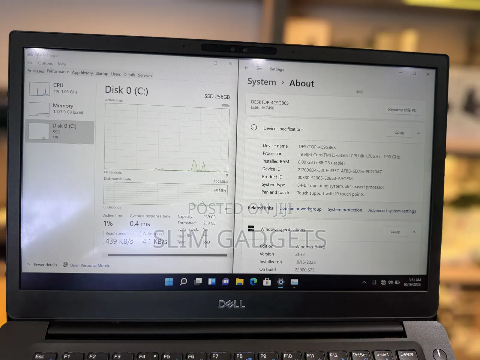 Laptop Dell Latitude 7490 8GB Intel Core i7 SSD 256GB