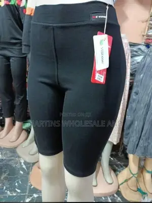 Black High-Waisted Viscose Biker Shorts (Or Cycling Shorts) Featuring