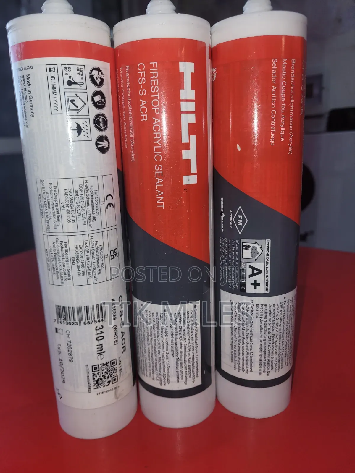 Hilti Firestop Acrylic Sealant CFS-S
Acr