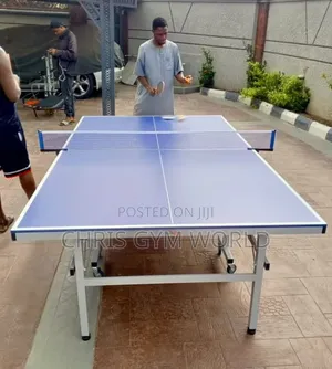Foldable Outdoor Table Tennis (Ping Pong) Table With White Metal Legs