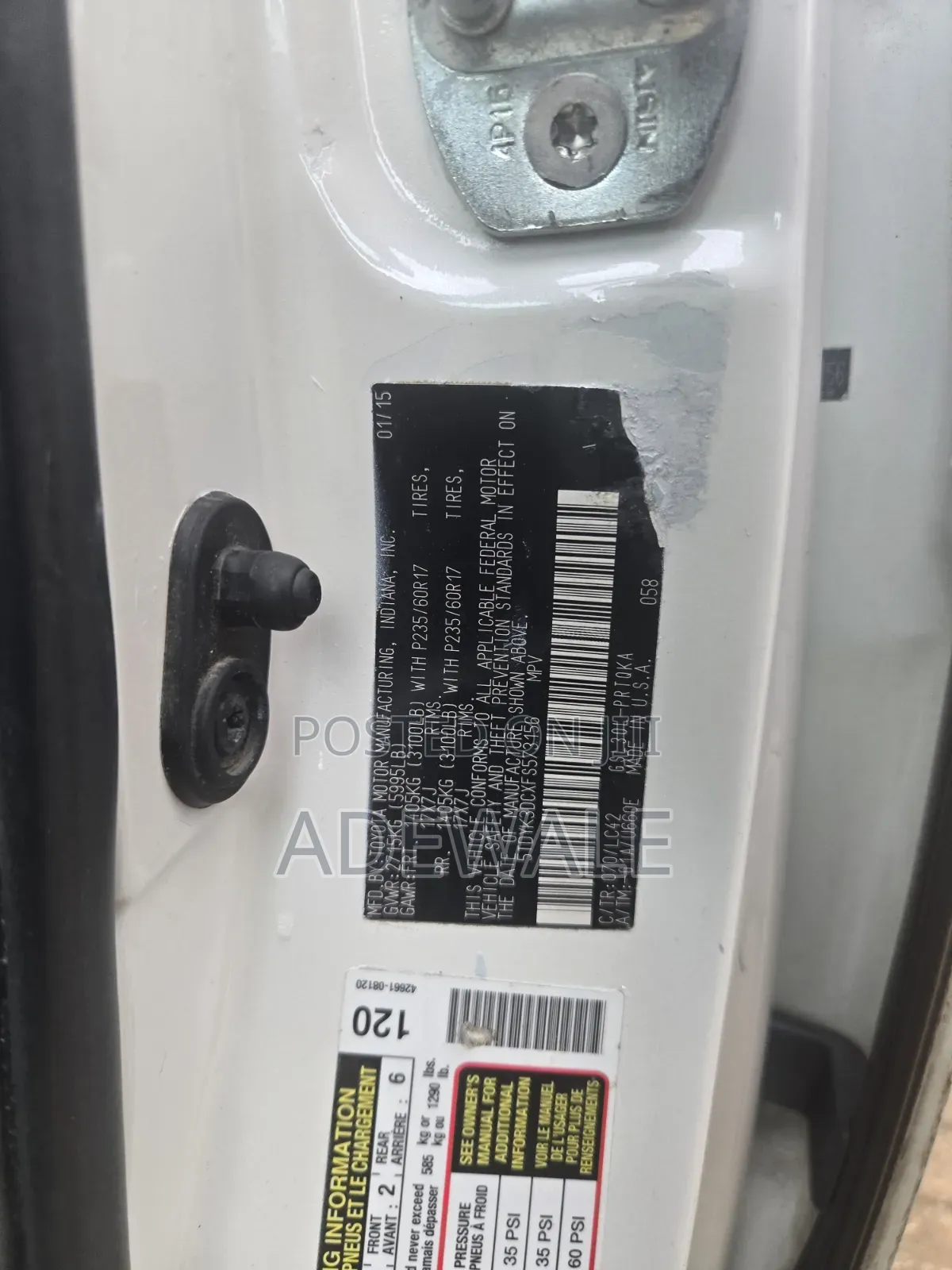 Toyota Sienna 2015 White