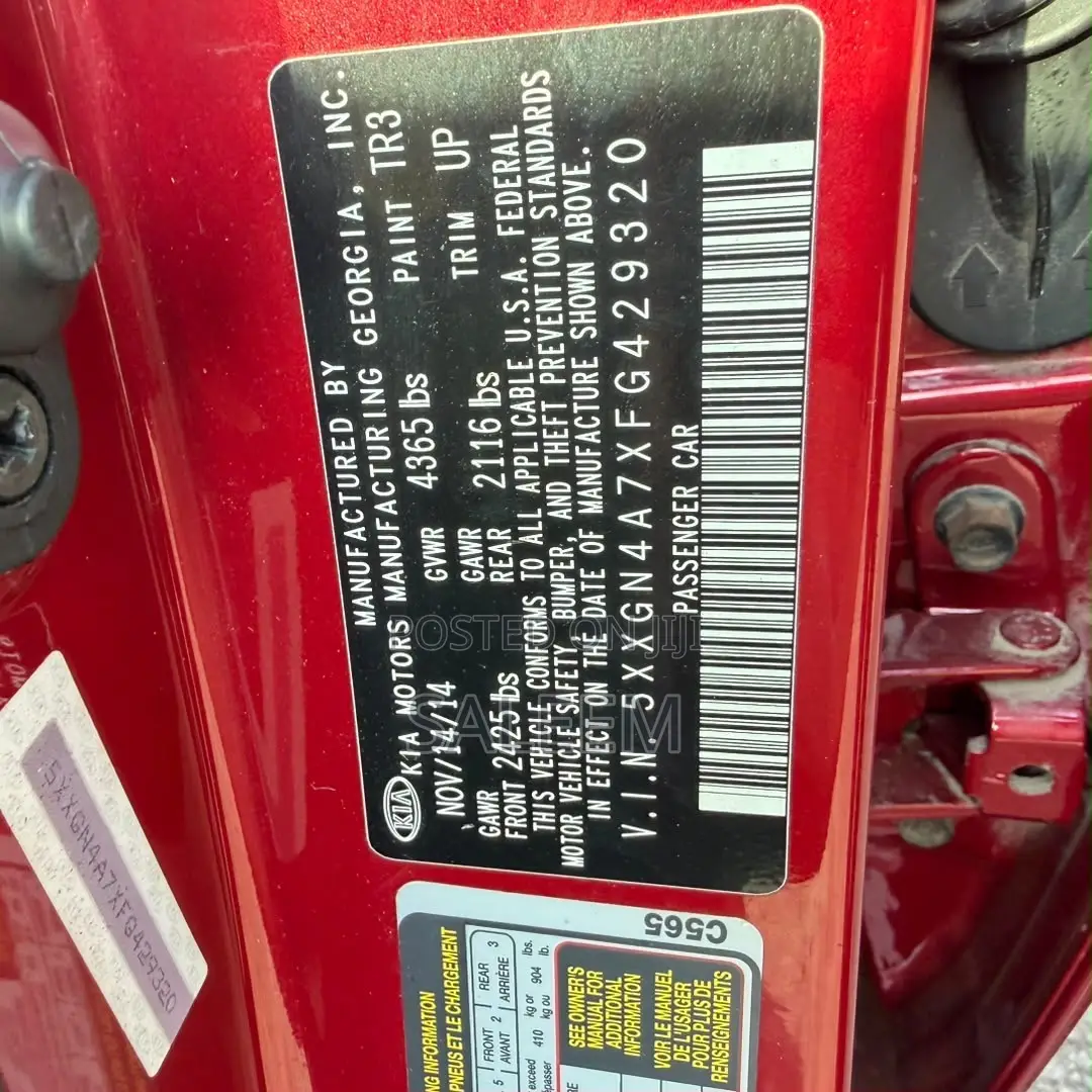 Kia Optima 2015 Red