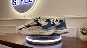Premium Chunky Sneakers - White/Brown/Blue