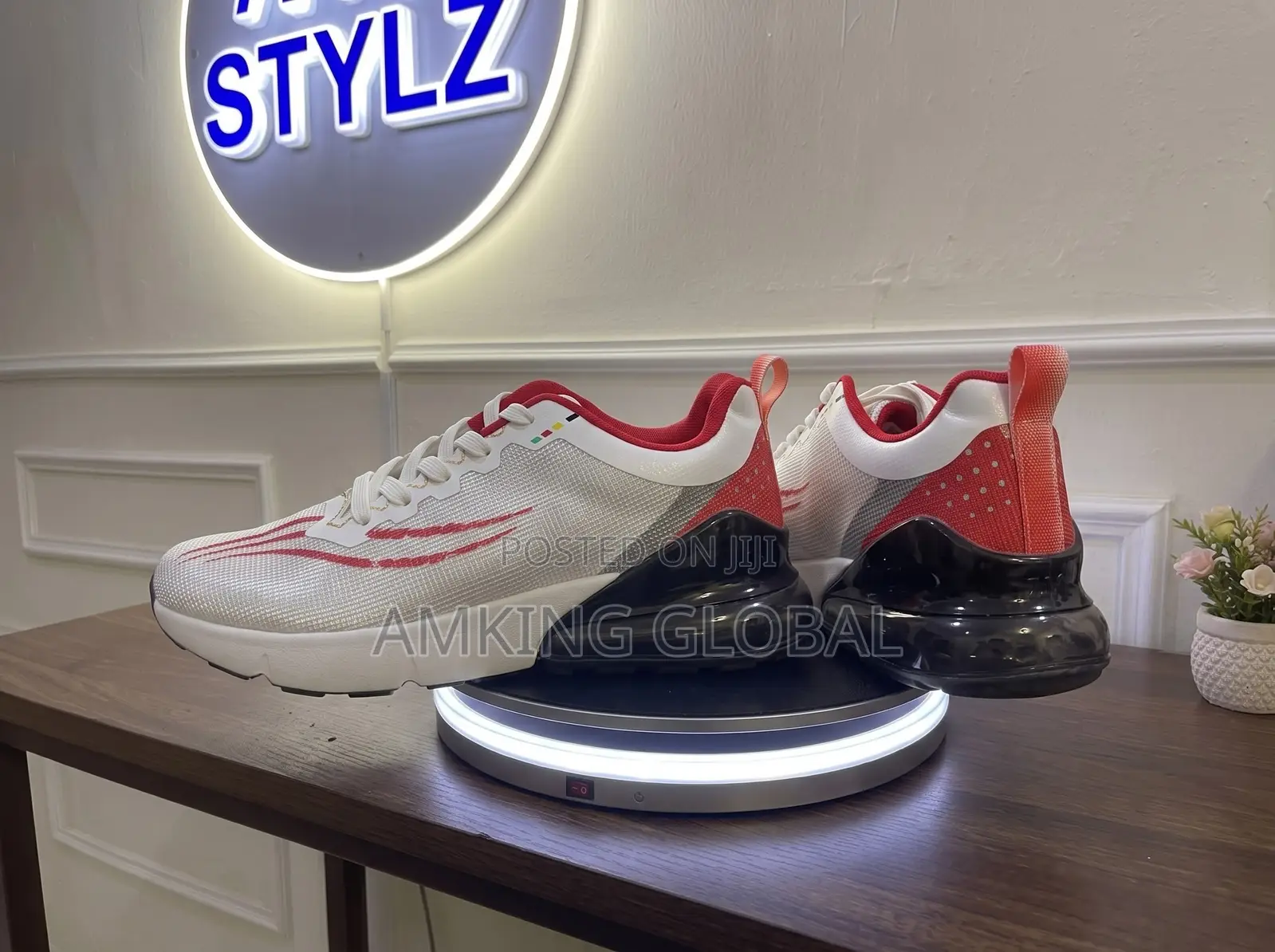 Premium Red & White Athletic Sneakers - Size 41 EU