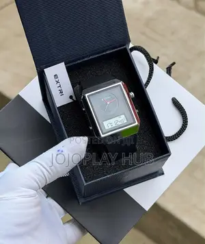 EXTRI Dual-Time Ana-Digi Rectangular Watch