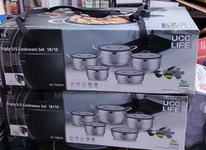 UCC LIFE 15Pcs Heavy Duty Non Stick Stainless Steel Pot Set W/Spoons