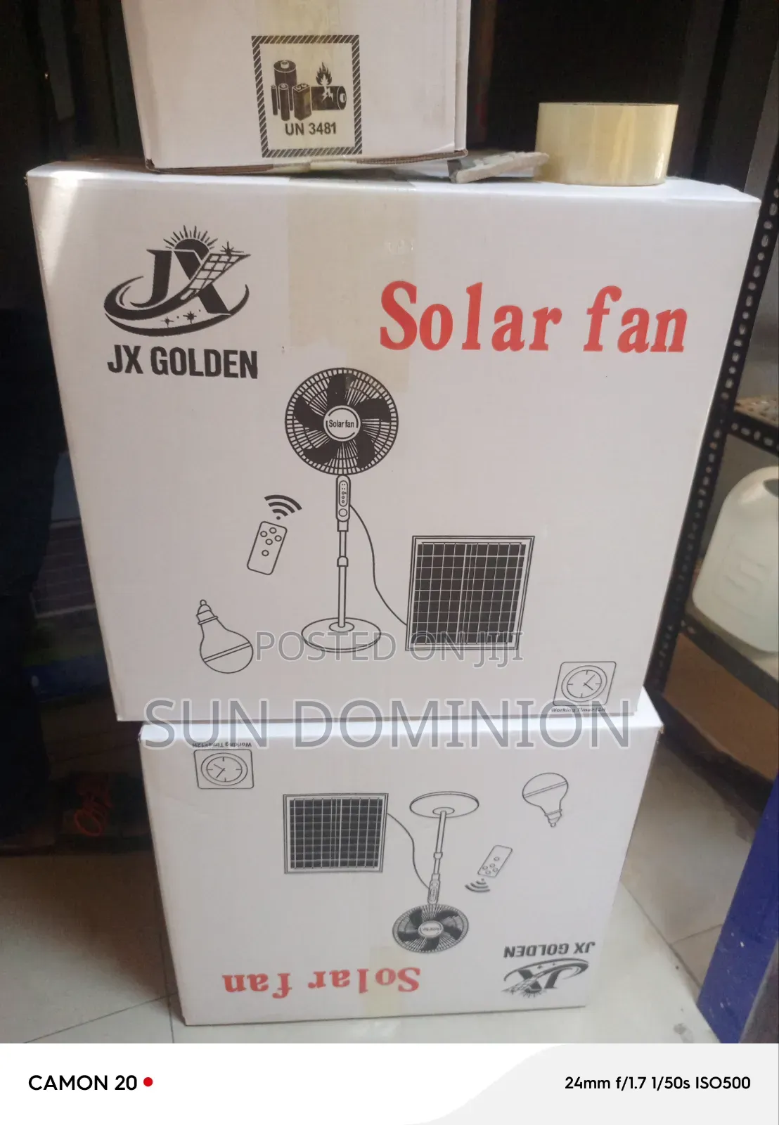 Solar Standing Fan Comes With a Bulb and Panel