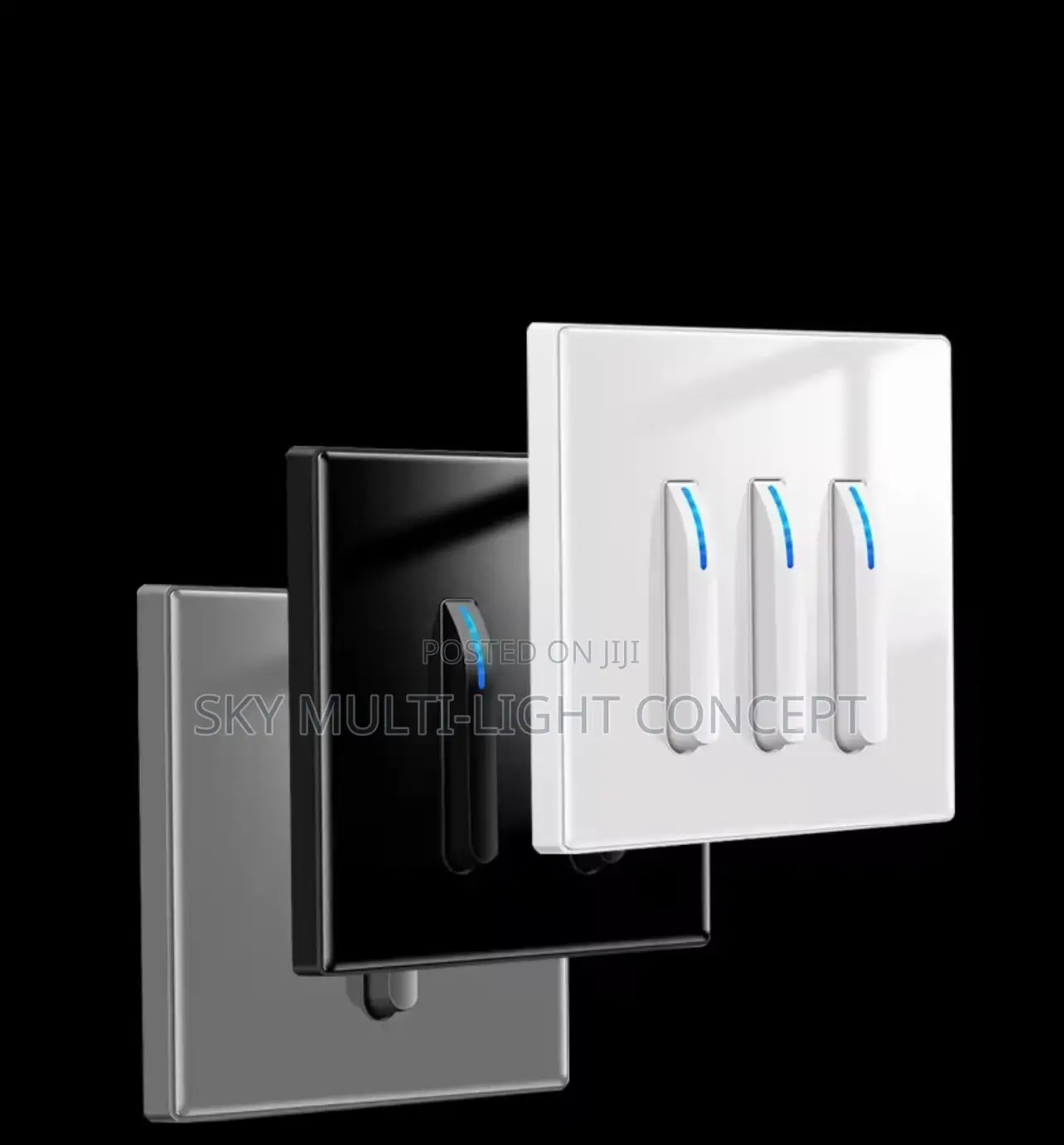 Wall Light Switch 1/2/3/4 Gang LED Indicator Piano Button