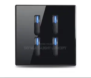 Wall Light Switch 1/2/3/4 Gang LED Indicator Piano Button