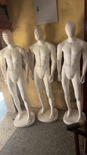 White Plastic Male Mannequin of Different Head Types