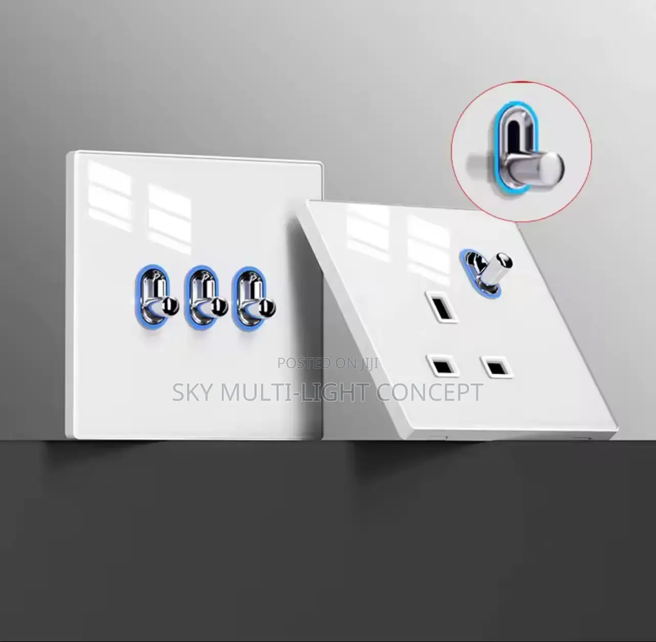 Glass Toggle Switch With Led Indicator Light