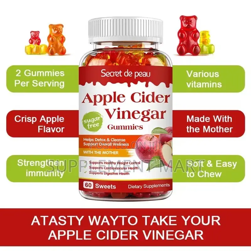 Apple Cider Gummies – Detox & Cleanse | Weight Management X60