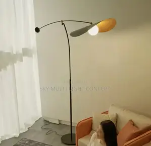 Long Arm Lotus Leaf Shaped Floor Lamp
