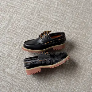 The Authentic 3-Eye Lug Boat Shoes in Black Aged Leather