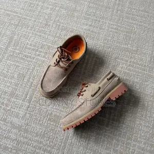 The Authentic 3-Eye Lug Boat Shoes in Lime Washed Cement