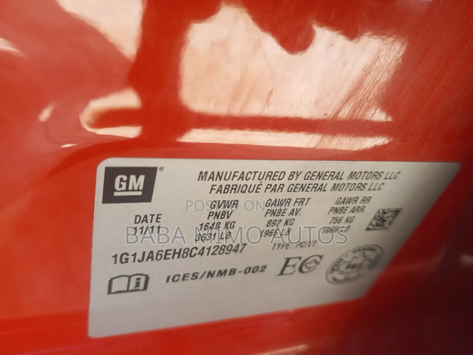 Chevrolet Sonic 2LT 2012 Orange