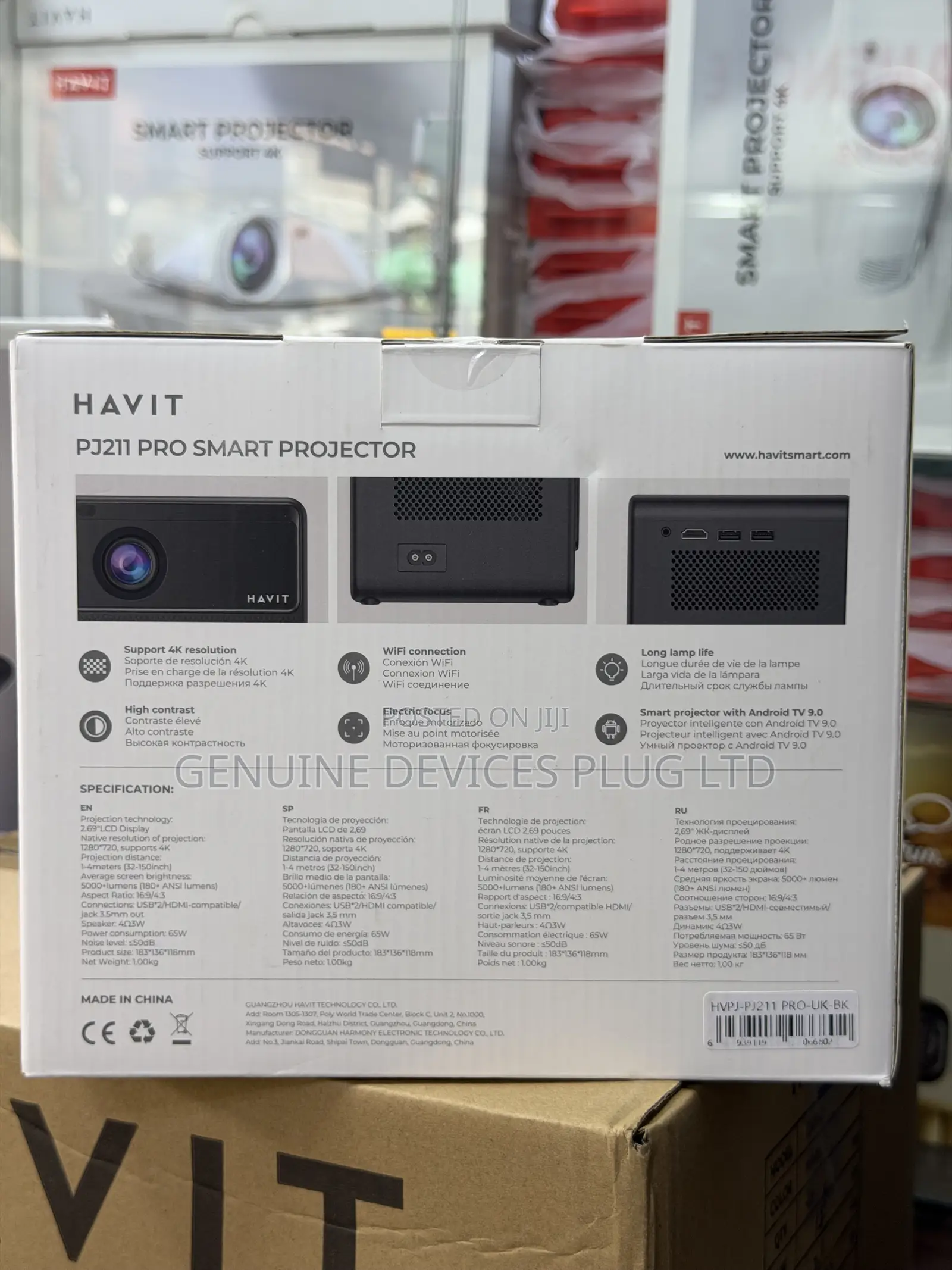 Havit PJ211 Pro Smart Android Projection Device Android TV 9.0 - 4k
