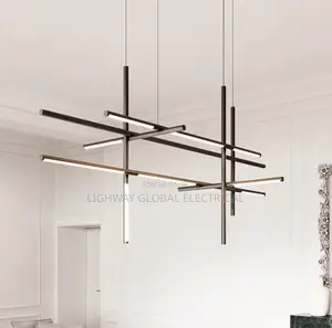 Ab Custom Geometric Square Long Combination Acrlic Modern Chandelier