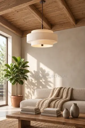 Contemporary Minimalist Fabric Retro Atmospheric Chandelier