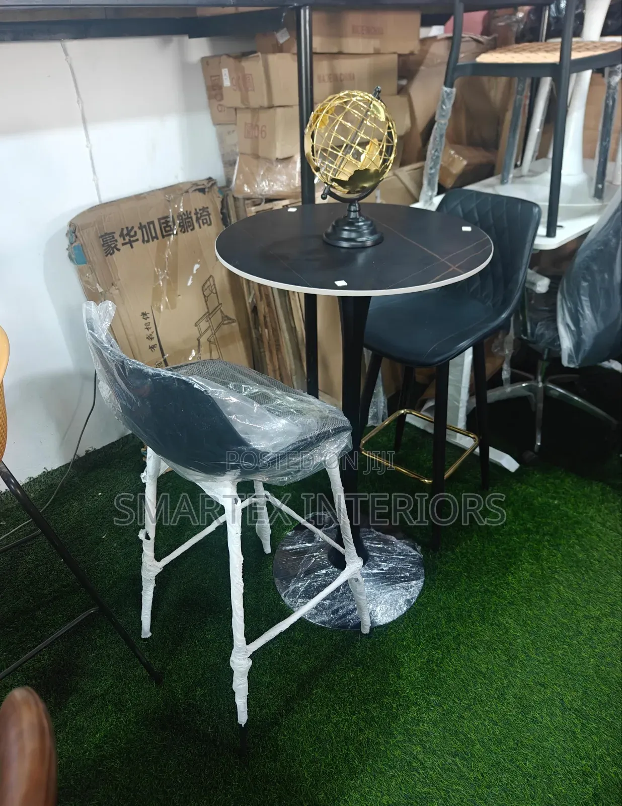 Imported Quality High Barstools With Bar Table