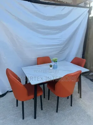 Imported Quality Marble Top Dining Table With Chairs