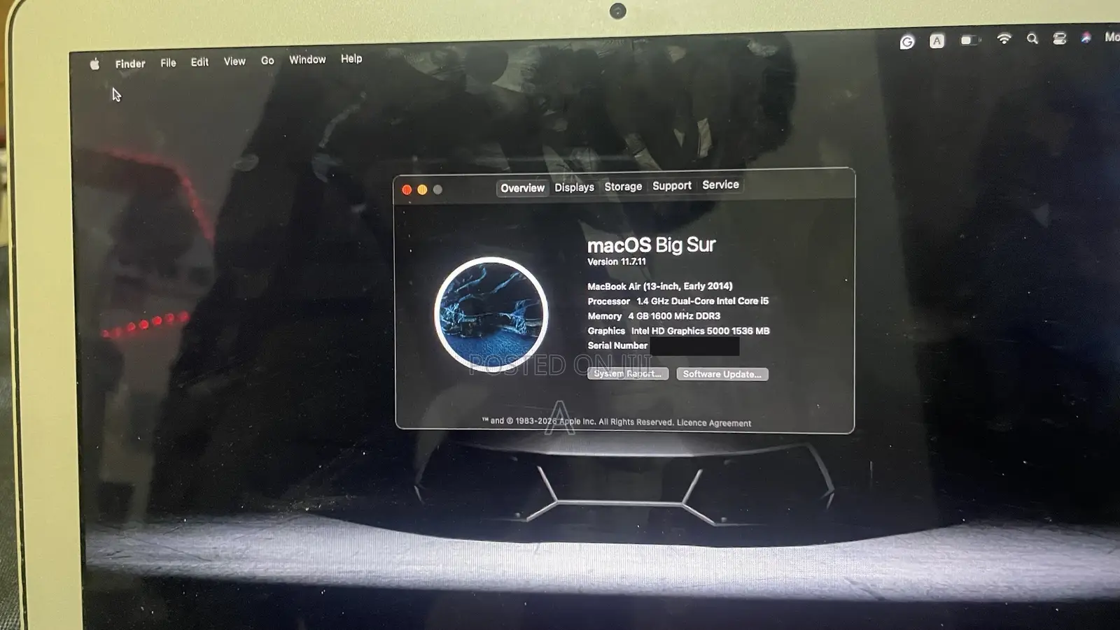 Laptop Apple MacBook Air 2014 4GB Intel Core i5 SSD 128GB