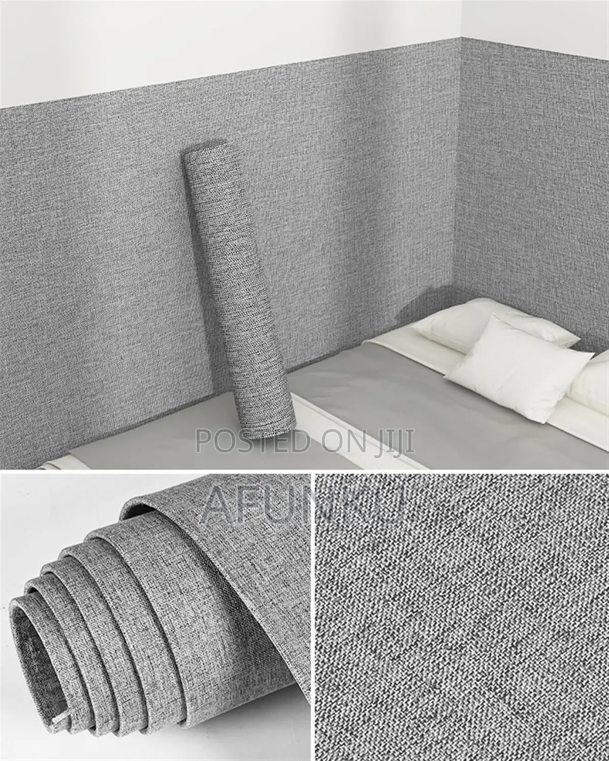 Decorative Wallpaper Linen Blue 58cm X 280cm
