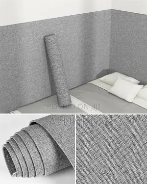 Decorative Wallpaper Linen Blue 58cm X 280cm