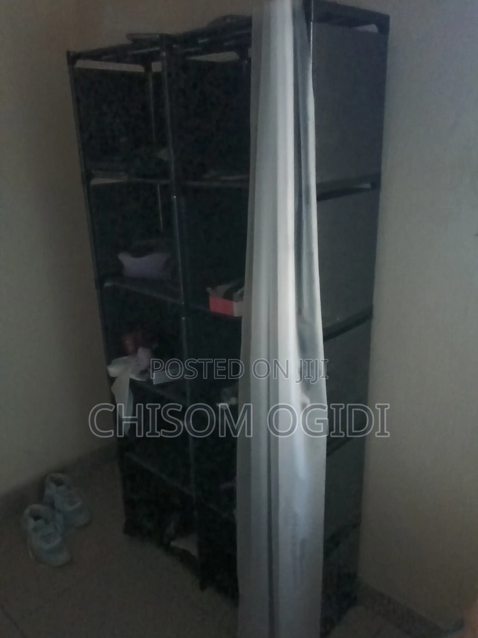 Detachable Double Storage Rack With Curtain