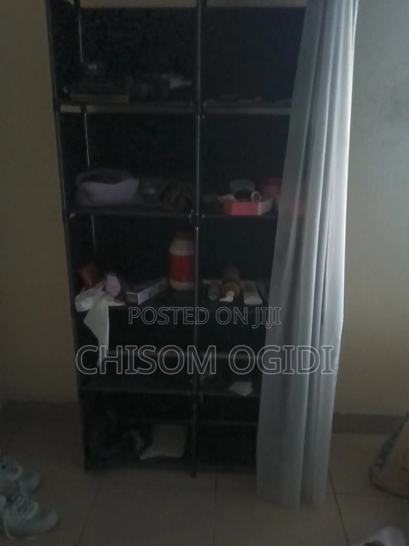 Detachable Double Storage Rack With Curtain