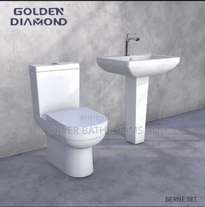 Golden Diamond Berne Toilet and Basin and Pedestal