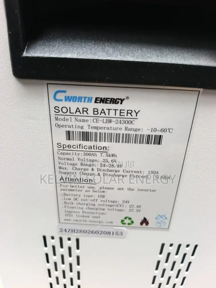 Cworth Lithium Ion Battery 7.5kwh 24v