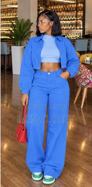 Stylish 2 Piece Croptop and Jackets