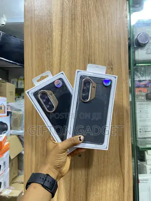 DKGZ Luxury Matte Case for Samsung Galaxy Z Fold 7 – Gold Accent Camer