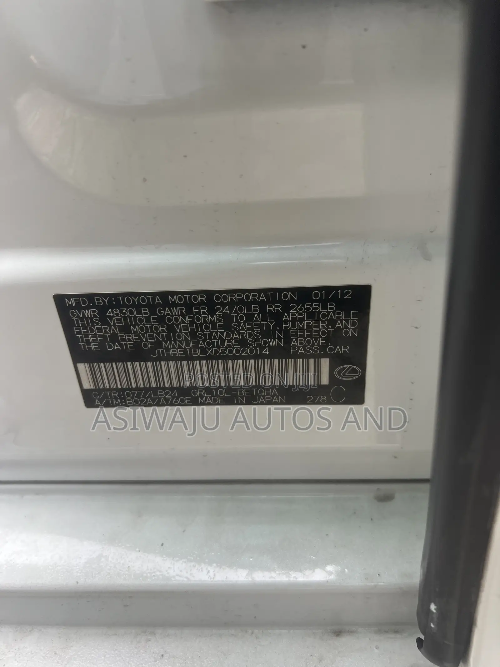 Lexus GS 350 2013 White