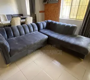6-Seater L-Shaped Velvet Sofa / Sectional Couch