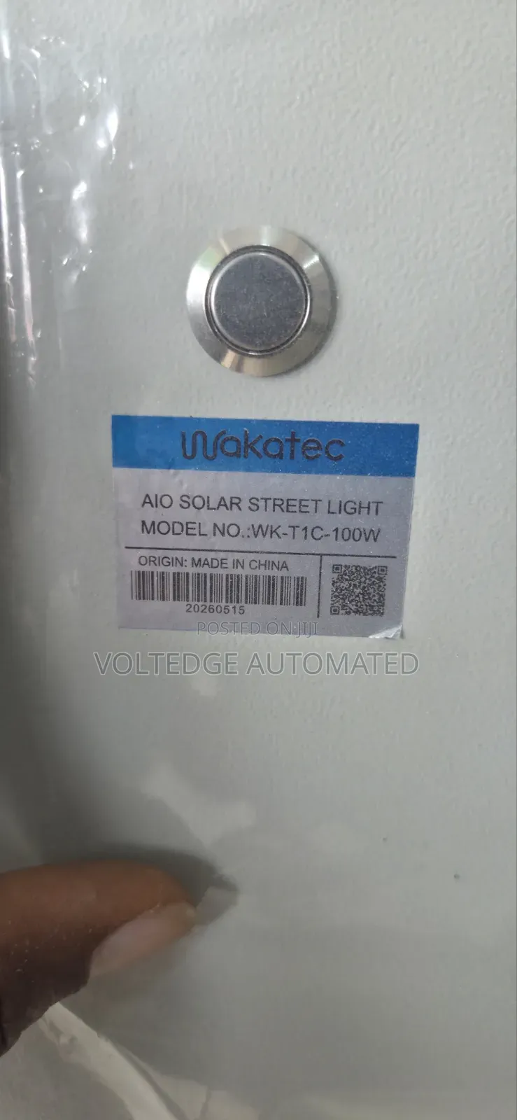 100watts Wakatek Solar Street Light